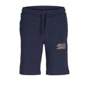 JACK & JONES JUNIOR sweatshort JPSTKAPPER met logo donkerblauw Korte b...