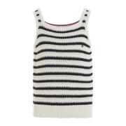 Tommy Hilfiger gestreepte singlet donkerblauw/ecru T-shirt Meisjes Kat...