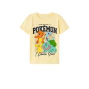 NAME IT KIDS Pokemon T-shirt NKMADAN met printopdruk lichtgeel Jongens...