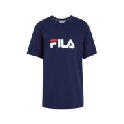 Fila T-shirt donkerblauw Jongens/Meisjes Katoen Ronde hals Logo - 158/...