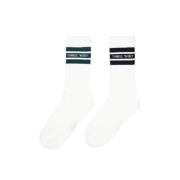 Tumble 'n Dry sokken - set van 2 paar wit/donkergroen/zwart met streep...