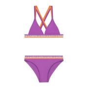 Shiwi triangel bikini Luna paars/oranje Meisjes Gerecycled polyester M...