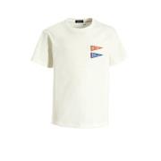 REPLAY T-shirt met printopdruk offwhite Wit Jongens Katoen Ronde hals ...