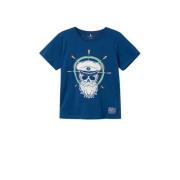 NAME IT KIDS T-shirt NKMTAVIK met printopdruk hardblauw Jongens Katoen...