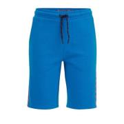 WE Fashion slim fit sweatshort blauw/oranje Korte broek Jongens Katoen...