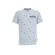 WE Fashion T-shirt met all over print blauw Jongens Katoen Ronde hals ...