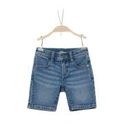 s.Oliver denim short medium blue denim Korte broek Blauw Effen - 110