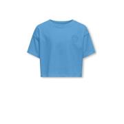 KIDS ONLY GIRL T-shirt KOGVILLA hemelsblauw Meisjes Biologisch katoen ...