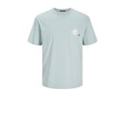 JACK & JONES JUNIOR T-shirt JORMARBELLA met backprint grijsblauw Jonge...