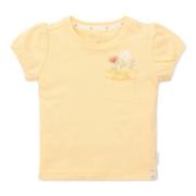 Little Dutch T-shirt geel Meisjes Katoen Ronde hals Printopdruk - 74