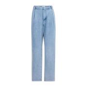 Shoeby loose jeans met krijtstreep light blue denim Blauw Krijtstreep ...