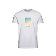 JACK & JONES JUNIOR T-shirt JORMARBELLA met printopdruk wit Jongens Ka...