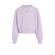 Calvin Klein sweater met logo lila Paars Logo - 164