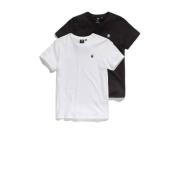 G-Star RAW t-shirt - set van 2 - zwart/wit Jongens Katoen Ronde hals E...