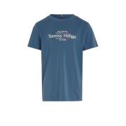 Tommy Hilfiger T-shirt met printopdruk donkerblauw Jongens Katoen Rond...