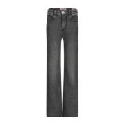 Vingino high waist loose fit jeans GIULIA stone grey Grijs Meisjes Den...
