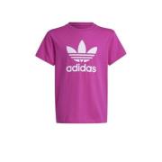 adidas Originals T-shirt met logo fuchsia Roze Jongens/Meisjes Katoen ...