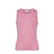 VERO MODA GIRL ribgebreide top VMFIJI roze Meisjes Viscose Ronde hals ...