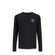 JACK & JONES JUNIOR longsleeve JJESWIFT met printopdruk zwart Jongens ...