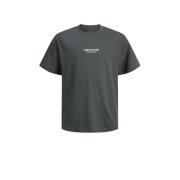 JACK & JONES JUNIOR T-shirt KORVESTERBRO met tekst Groen Jongens Katoe...