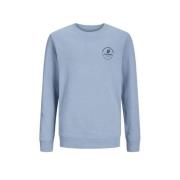 JACK & JONES JUNIOR sweater JJESWIFT met printopdruk lichtblauw Printo...