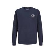 JACK & JONES JUNIOR sweater JJESWIFT met printopdruk donkerblauw Print...