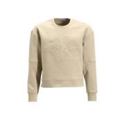 Calvin Klein sweater met logo beige Logo - 164 | Sweater van Calvin Kl...