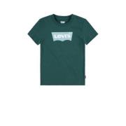 Levi's Kids T-shirt Batwing met logo donkergroen Jongens Katoen Ronde ...