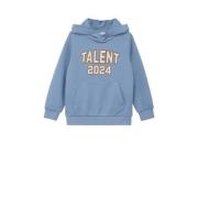 s.Oliver hoodie blauw Trui Jongens Katoen Capuchon Printopdruk - 140