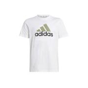 adidas Sportswear T-shirt met logo wit/lichtgroen Jongens/Meisjes Kato...