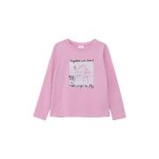 s.Oliver longsleeve met printopdruk roze Meisjes Katoen Ronde hals Pri...