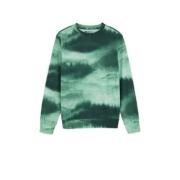 WE Fashion tie-dye longsleeve groen Jongens Katoen Ronde hals Tie-dye ...