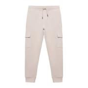 Mango Kids joggingbroek lichtzand Zwart Jongens Sweat Effen - 152