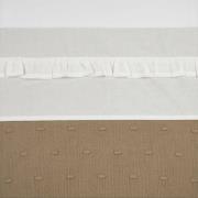 Meyco baby wieglaken Ruffle 75x100 Offwhite Babylaken Wit Effen