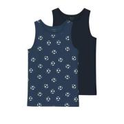 NAME IT KIDS hemd - set van 2 donkerblauw/zwart Jongens Stretchkatoen ...