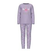 NAME IT KIDS pyjama NKFNIGHTSET MAGICAL lila Paars Meisjes Stretchkato...