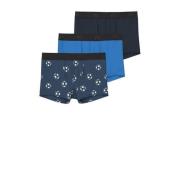 NAME IT KIDS boxershort NKMBOXER FOOTBALL - set van 3 donkerblauw/zwar...