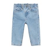 Mango Kids straight fit jeans lichtblauw Meisjes Denim Effen - 110