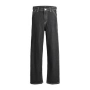 JACK & JONES JUNIOR loose fit jeans JJIALEX JJCARPENTER black denim Zw...