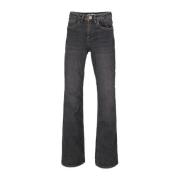 Garcia high waist flared jeans medium used Zwart Meisjes Stretchdenim ...