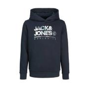 JACK & JONES JUNIOR hoodie met logo marine blauw Sweater Logo - 176