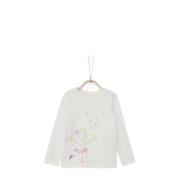 s.Oliver longsleeve met printopdruk wit Meisjes Katoen Ronde hals Prin...