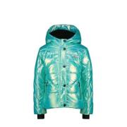 Vingino gewatteerde winterjas Teila turquoise metallic Blauw Meisjes P...