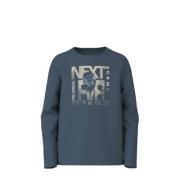 NAME IT KIDS longsleeve NKMVUX met printopdruk Blauw Jongens Stretchka...