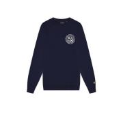 Lyle & Scott sweater met printopdruk donkerblauw Printopdruk - 152/158