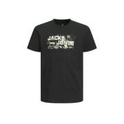 JACK & JONES JUNIOR T-shirt met printopdruk zwart Jongens Katoen Ronde...