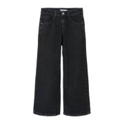 NAME IT KIDS wide leg jeans NKFROSE dark grey denim Grijs Effen - 122