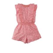 Z8 playsuit Marly roze/groen Meisjes Stretchkatoen Ronde hals Bloemen ...