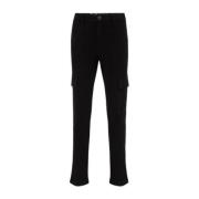 WE Fashion slim fit cargobroek zwart Jongens Stretchkatoen Effen - 170