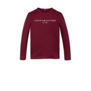 Tommy Hilfiger longsleeve U ESSENTIAL met logo Rood Jongens/Meisjes Ka...